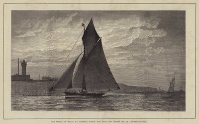 De Prince of Wales Yacht Club Channel Match, de Dudu en Cygnet bij St Lawrence-on-Sea door Henry Spernon Tozer